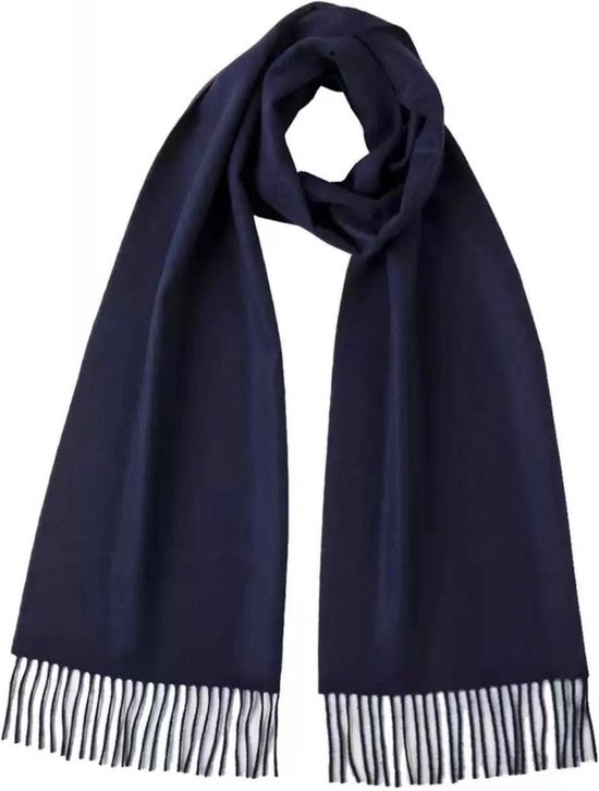 Hommard Cashmere Scarf, Sjaal, Navy, Blauw, Heren, Dames, Unisex, Warme Sjaal, Luxury, Scarves, Kasjmier, Geweven, Zacht