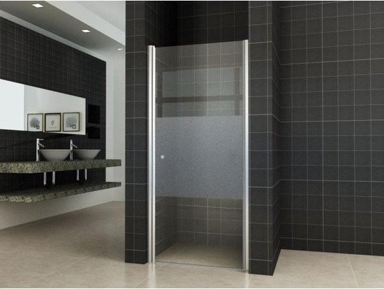 nisdeur -R- met profiel 800x2000 8mm NANO ged.matglas