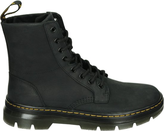 Dr. Martens COMBS LEATHER BLACK WYOMING - Volwassenen Heren sneakersVrije tijd half-hoog - Kleur: Zwart - Maat: 45
