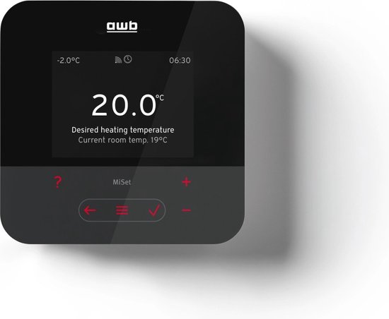 AWB Kamerthermostaat MiSet 380 (ook voor Vaillant, Saunier Duval, Bulex, Glow worm, Herman en Protherm)