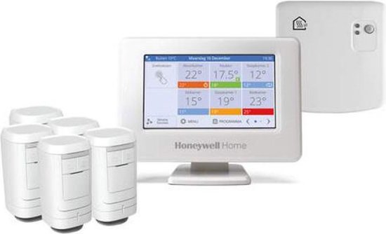 Honeywell Evohome Aan/Uit Slimme thermostaat - Wifi - Draadloos - Inclusief 5 thermostaatknoppen HR91