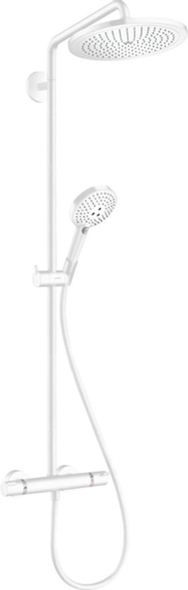 hansgrohe Croma Select S Showerpipe 280 1jet met thermostaat en handdouche Raindance Select S 120 mat wit