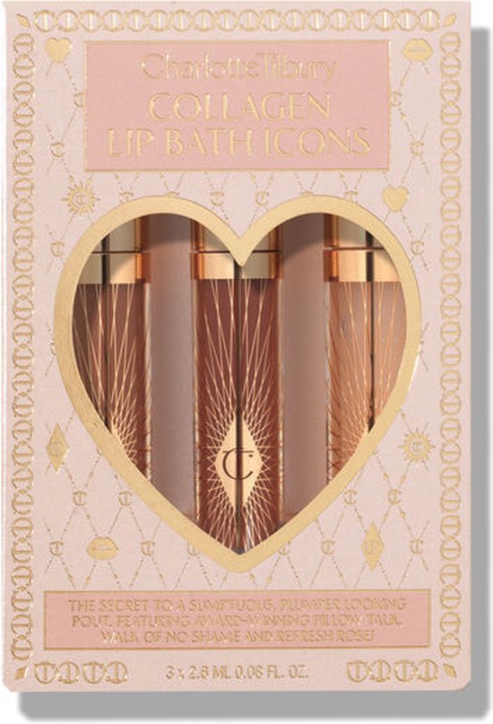 Charlotte Tilbury Mini Collagen Lip Bath Icons - Lip plumper - Lipgloss - Nude Pink - Berry Rose - Sheer Pink