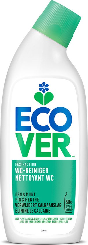 Ecover - Wc reiniger - Den & Munt - Verwijdert kalkaanslag - 6 x 750 ml - Voordeelverpakking