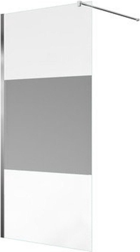 Saniclass Bellini Inloopdouche - 80x200cm - veiligheidsglas - band mat glas - anti kalk - chroom
