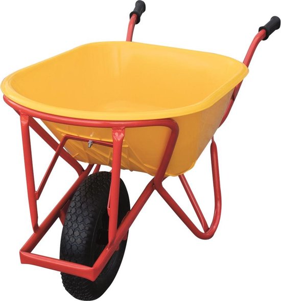 Kelfort Stratenmakers kruiwagen kunststof bak ks geel
