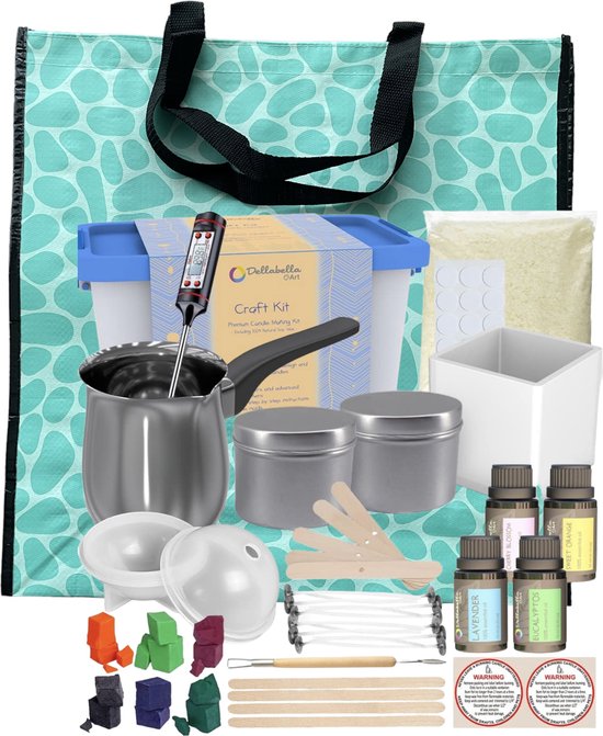 Kaarsenmakerset DIY Kaarsen handwerk - kaars Craft Set, Wicks, Essences, kleurstoffen