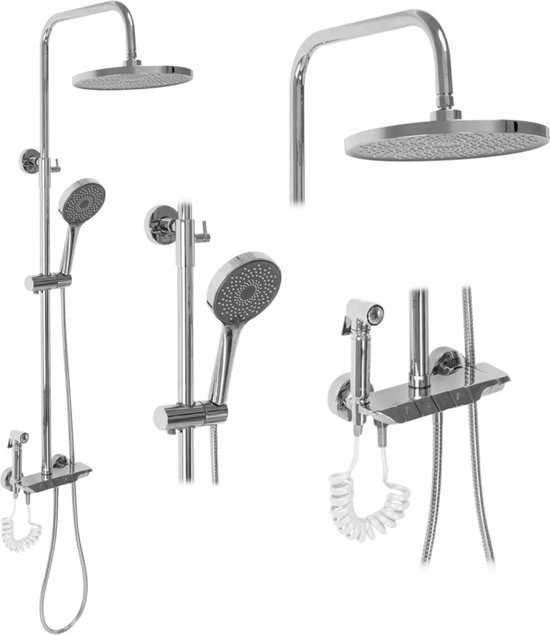 REA Max Douchemengkraan Opbouw - Regendouche 25 cm - Chroom