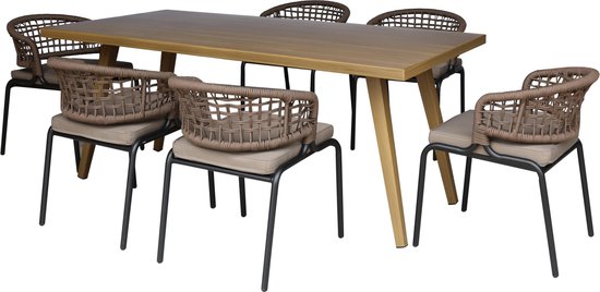 MaxxGarden Estrella Diningset - Tuinset - 6 Personen (Venetie)