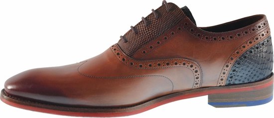 Floris van Bommel Veterschoenen cognac - Maat 44