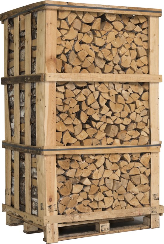 Grote Pallet Essenhout | Ovengedroogd Haardhout | 1.8 m3 | Brandhout op een pallet