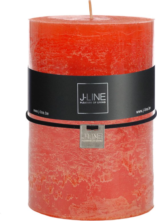 J-Line Cilinderkaars Oranje Xl -120U - 6 stuks