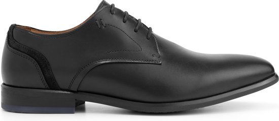 DenBroeck Edgar St. - Nette Leren Lage Veterschoenen Heren - Zwart Leer - Maat 45