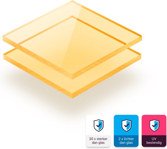 Plexiglas plaat 3 mm dik - 140 x 80 cm - Fluor Geel