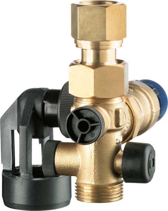 Boilermarkt Inlaatcombinatie 8bar 2 x 15mm knel