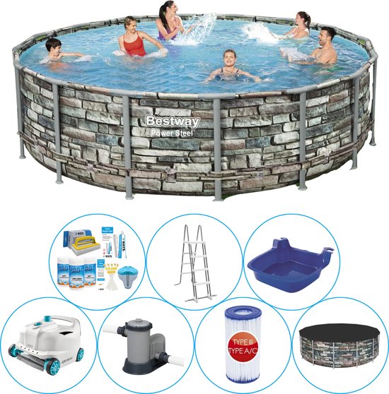 Power Steel Rond 488x122 cm - Zwembad Super Deal