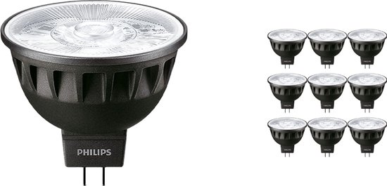 Voordeelpak 10x Philips Master LEDspot GU5.3 MR16 6.7W 420lm 36D - 927 Zeer Warm Wit | Beste Kleurweergave - Dimbaar - Vervangt 35W