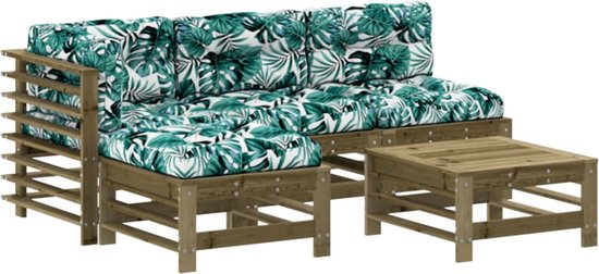 vidaXL-5-delige-Loungeset-met-kussens-geïmpregneerd-grenenhout