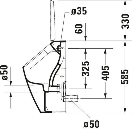 Duravit Me By Starck Urinoir Rimless Wit