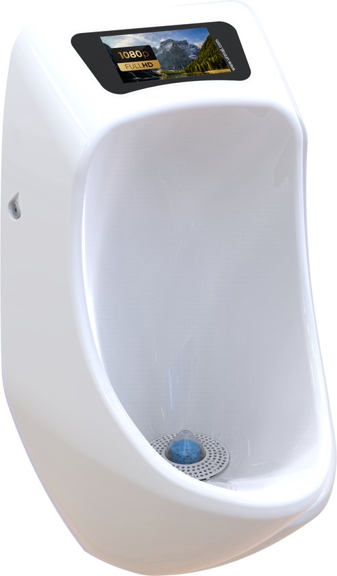 URIMAT EcoVideo - Watervrij urinoir - watervrij - videoscherm - vandalismebestendig