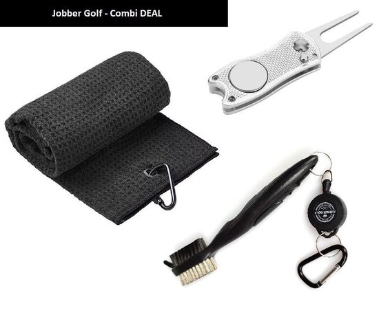 Jobber - Golf accessoires Cadeau - Pitchfork - Handdoek - Golfborstel