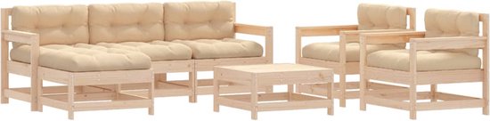 vidaXL-7-delige-Loungeset-met-kussens-massief-teak