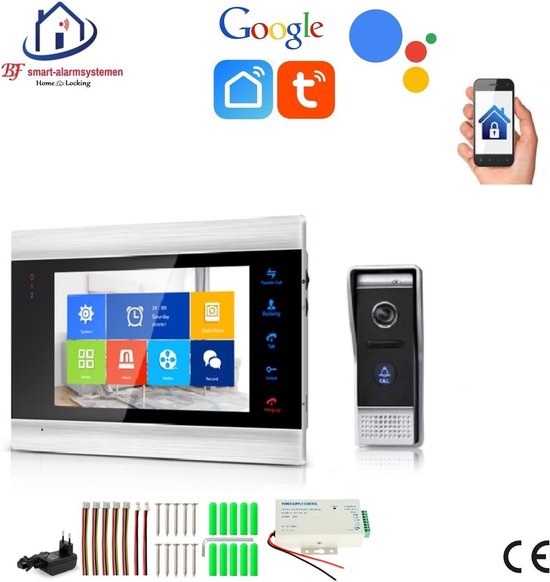 Wifi deurintercom met bediening via APP en werkt met spraakgestuurde apps. T-2101V