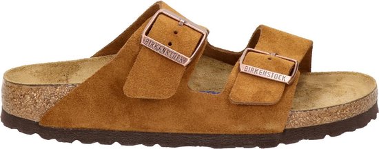 Birkenstock Arizona SFB VL Mink Narrow Dames Slippers - Mink - Maat 38