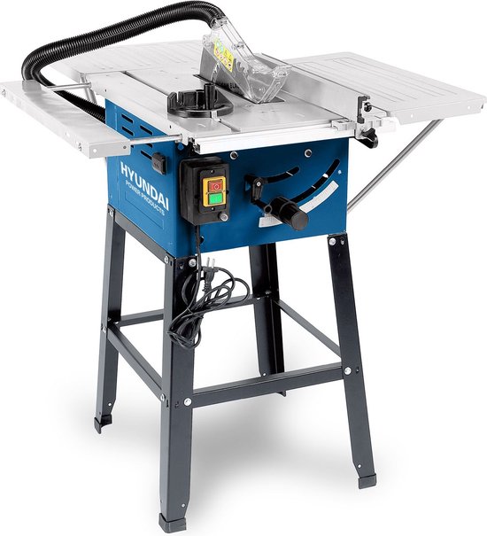 Hyundai zaagtafel 1500W 250mm 24T - werkhoogte 86 cm - traploos instelbaar van 0-85 mm - geïntegreerde stofafzuiging