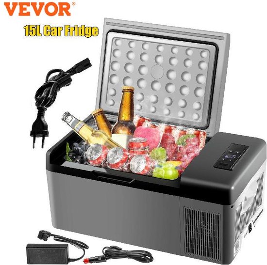 VEVOR - Coolbox - Koelbox 15L - Elektrische coolbox - draagbare mini koelkast - draagbare auto vriezer 12/24Volt