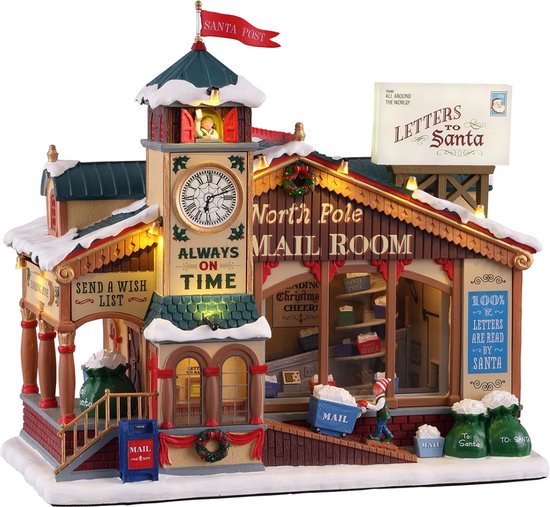 Lemax - North Pole Mail Room, With 4.5v Adaptor - Kersthuisjes & Kerstdorpen