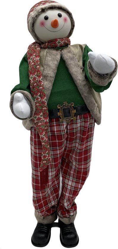 Zingende en Dansende Sneeuwman (Kerst decoratie pop)