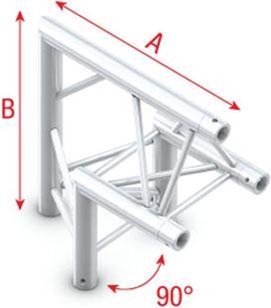Showtec GT30 driehoek trusshoek 90 graden punt omhoog