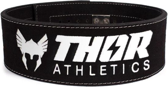 Thor Athletics Lifting Belt - Powerlift Riem - Fast Clip Sluiting - Lever Belt - Krachttraining Accessoires - Zwart - Maat (XS)