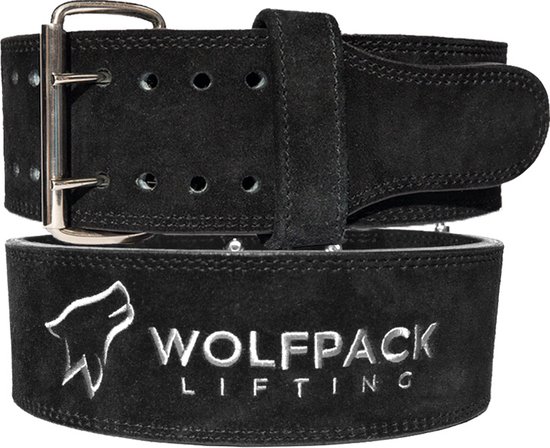 Wolfpack Lifting - Lifting Belt - Powerlift Riem - Zwart/Wit - XL