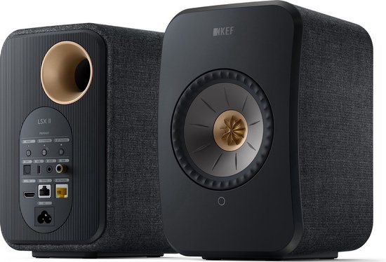 KEF LSX II Wireless Stereo Speakers - Zwart