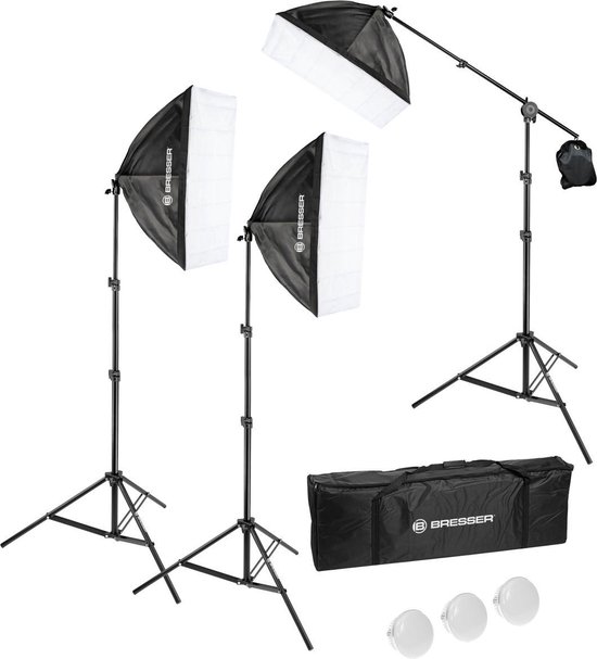 Bresser Fotostudioset - BR230B LED - Continulicht incl. Daglichtlampen
