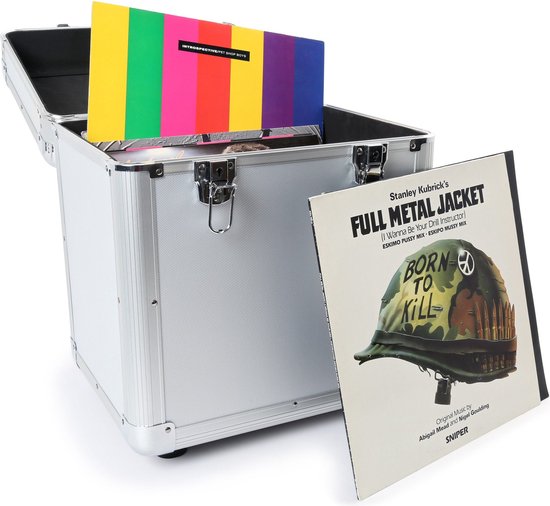 Platenkoffer - Power Dynamics RC100 12 platenkoffer voor 75 platen - Zilver