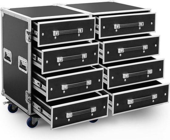 Flightcase - Power Dynamics PD-FA4 - Roadie ladenkast met 8 lades
