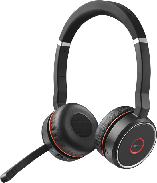 Jabra Evolve 75 Second Edition - MS-Teams On Ear headset Telefoon Radiografisch, Bluetooth, Kabel Stereo Zwart Ruisonde