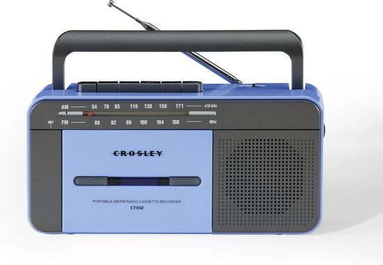 Crosley Draagbare Cassette Player - Blauw/Grijs
