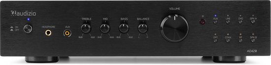 Stereo versterker - Audizio AD420B - 4-kanaals hifi versterker met Bluetooth - Subwoofer aansluiting