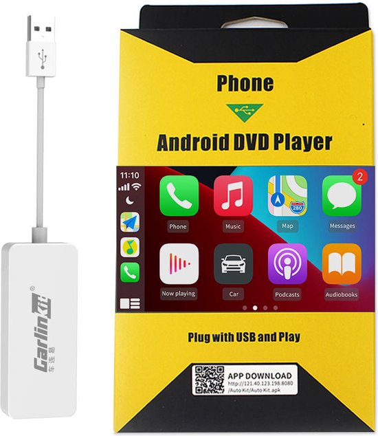 Carlinkit wired CarPlay dongle voor android autoradio | Android auto