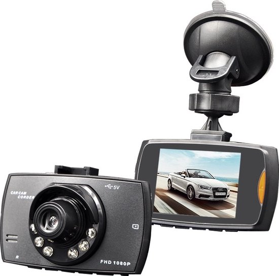 TechU™ Dashcam Voor en Achter Camera – M25 – Dashboardcamera – 2.4” Scherm – Bewegingssensor – Parkeermodus – Loop recording – Nachtvisie – 140° Wijdhoeklens – Incl. Achteruitrijcamera - voor auto
