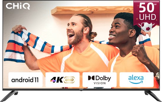 CHiQ U50H7C 4K UHD - 50 Inch (126cm) - Android TV - Google Assistant - Netflix