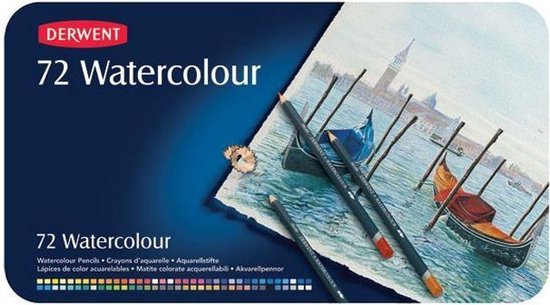 Derwent Watercolour potloden assorti in blik 72 stuks