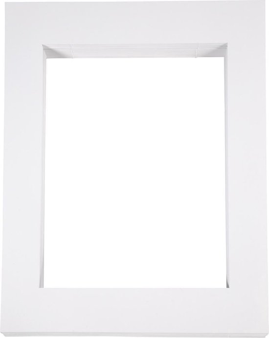 Passepartout lijsten, afm 40x50 cm, wit, A3, 100 stuks