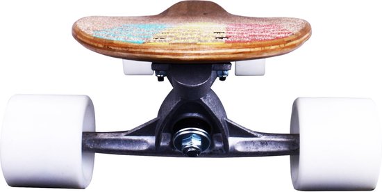Nijdam Pro-line Longboard 42" Kicktail Bamboo - Rasta Revolution - Rood/Geel/Groen