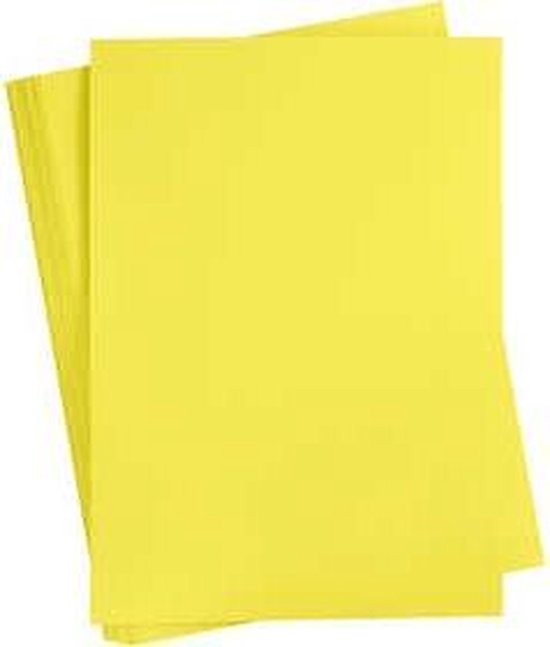 Gekleurd Karton, A2 420x600 mm,  180 gr, oranje geel, 100vellen