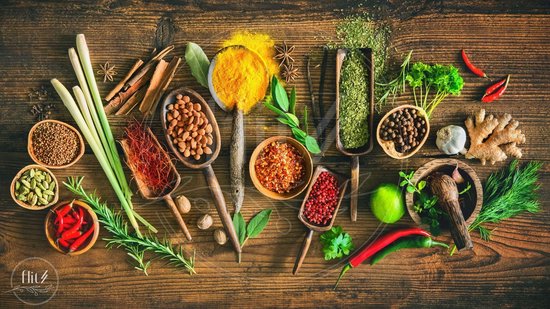 100% Nederlandse Productie! │ Diamond Painting │ Stilleven Specerijen & Kruiden │ Formaat 105 x 60 cm │ Diamond Painting Pakket Volwassen │ Volledige bedekking │ Vierkant │ Full │ Flitzz Diamond Painting